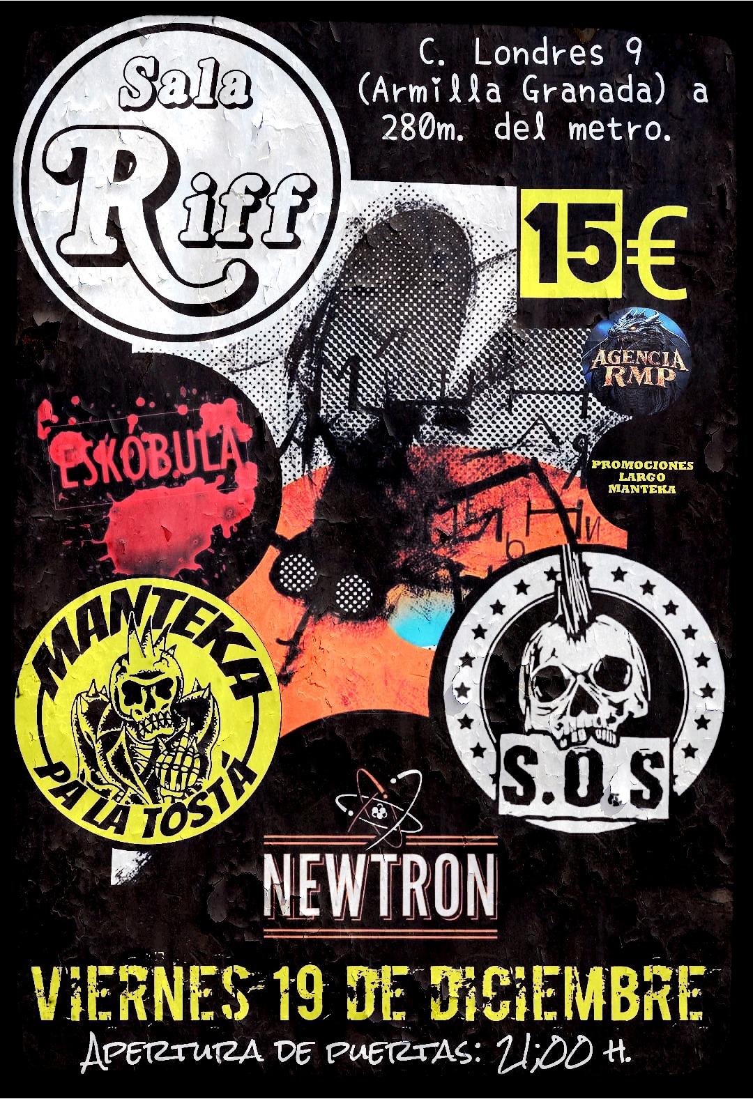 Cartel de concierto Manteka